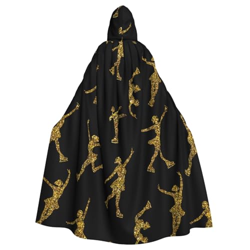 Golden Skater Silhouette Hexe Kapuzenumhang für Erwachsene, Halloween-Kostüm, Kapuzenumhang Golden Skater Silhouette Hexe Kapuzenumhang für Erwachsene, Halloween-Kostüm, Kapuzenumhang von Vortithora