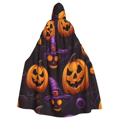 Halloween-Kürbis-Schädel, Erwachsenen-Hexen-Kapuzenumhang, Halloween-Kostüm, Kapuzenumhang Halloween-Kürbis-Schädel, Erwachsenen-Hexen-Kapuzenumhang, Halloween-Kostüm, Kapuzenumhang von Vortithora
