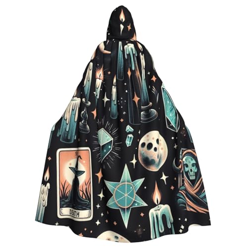 Halloween-Tarot-Cards-Candles Hexen-Kapuzenumhang für Erwachsene, Halloween-Kostüm, Kapuzenumhang Halloween-Tarot-Cards-Candles Hexen-Kapuzenumhang für Erwachsene, Halloween-Kostüm, Kapuzenumhang von Vortithora