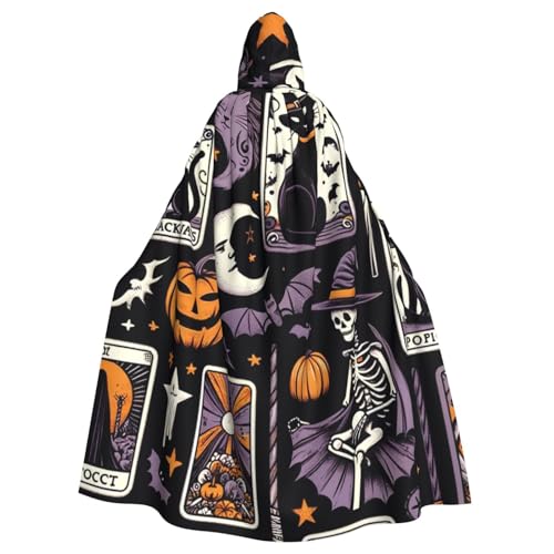 Halloween-Tarot-Cards-Pumpkins Hexen-Kapuzenumhang für Erwachsene, Halloween-Kostüm, Kapuzenumhang Halloween-Tarot-Cards-Pumpkins Hexen-Kapuzenumhang für Erwachsene, Halloween-Kostüm, Kapuzenumhang von Vortithora
