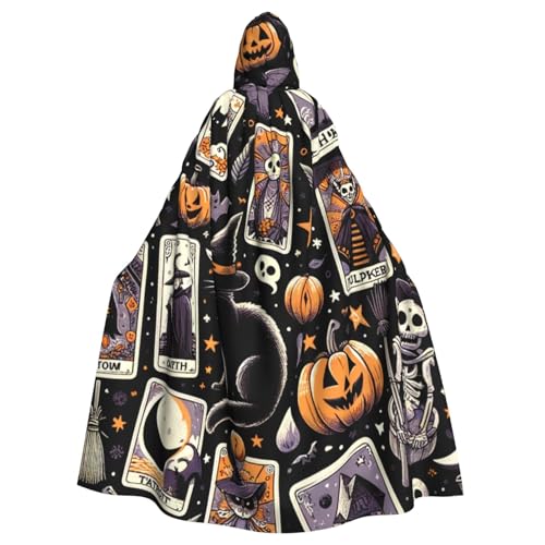 Halloween-Witches-Bats-Skeletons Hexen-Kapuzenumhang für Erwachsene, Halloween-Kostüm, Kapuzenumhang Halloween-Witches-Bats-Skeletons Hexen-Kapuzenumhang für Erwachsene, Halloween-Kostüm, Kapuzenumhang von Vortithora