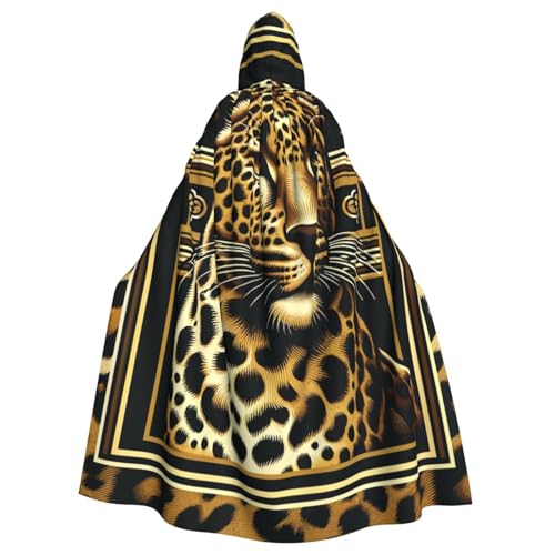 Hexen-Kapuzenumhang mit Leopardenmuster, für Erwachsene, Halloween-Kostüm, Kapuzenumhang Hexen-Kapuzenumhang mit Leopardenmuster, für Erwachsene, Halloween-Kostüm, Kapuzenumhang von Vortithora