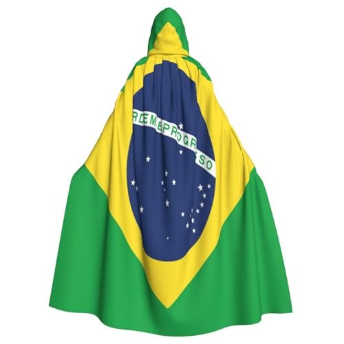 Hexenumhang mit Brasilien-Flagge, Halloween-Kostüm, Kapuzenumhang Hexenumhang mit Brasilien-Flagge, Halloween-Kostüm, Kapuzenumhang von Vortithora