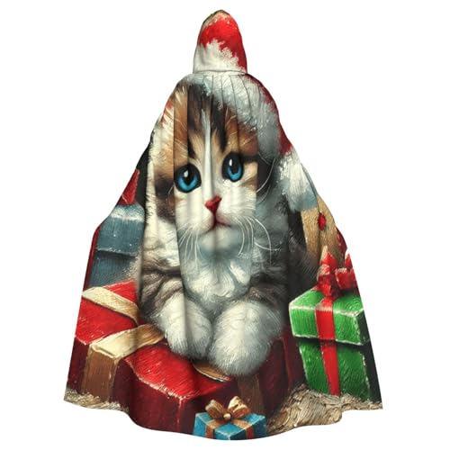 Katzen-Weihnachtsmann-Hut für Erwachsene, Hexen-Kapuzenumhang, Halloween-Kostüm, Kapuzenumhang Katzen-Weihnachtsmann-Hut für Erwachsene, Hexen-Kapuzenumhang, Halloween-Kostüm, Kapuzenumhang von Vortithora