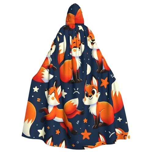 Kawaii-süßer Fuchs-lustiger Hexen-Kapuzenumhang für Erwachsene, Halloween-Kostüm, Kapuzenumhang Kawaii-süßer Fuchs-lustiger Hexen-Kapuzenumhang für Erwachsene, Halloween-Kostüm, Kapuzenumhang von Vortithora