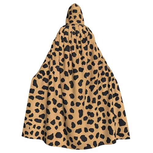 Leopardenmuster Gepardenhaut Erwachsene Hexe Kapuzenumhang Halloween Kostüm Kapuzenumhang Leopardenmuster Gepardenhaut Erwachsene Hexe Kapuzenumhang Halloween Kostüm Kapuzenumhang von Vortithora