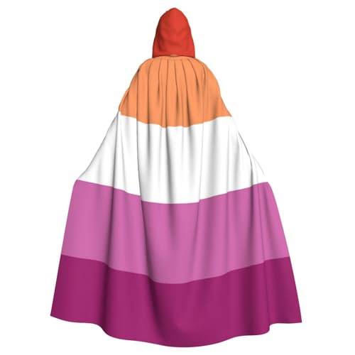 Lesbian-Love-Pride-Flagge, Hexen-Kapuzenumhang, Halloween-Kostüm, Kapuzenumhang von Vortithora