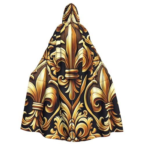 Luxury-Royal-Fleur-De-Lis Hexen-Kapuzenumhang für Erwachsene, Halloween-Kostüm, Kapuzenumhang Luxury-Royal-Fleur-De-Lis Hexen-Kapuzenumhang für Erwachsene, Halloween-Kostüm, Kapuzenumhang von Vortithora