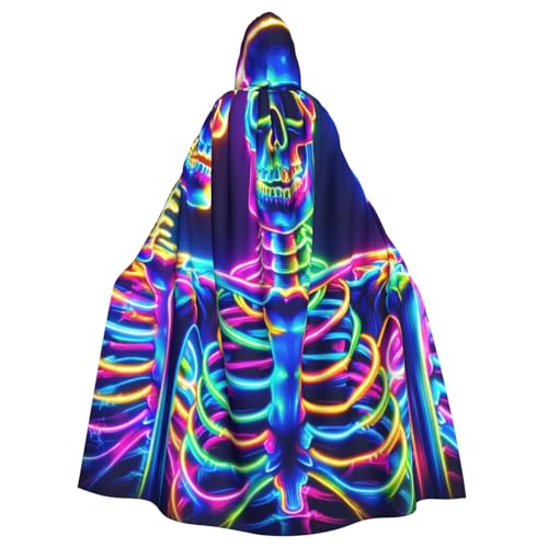 Neon-Skeletons-Halloween-Hexen-Kapuzenumhang für Erwachsene, Halloween-Kostüm, Kapuzenumhang Neon-Skeletons-Halloween-Hexen-Kapuzenumhang für Erwachsene, Halloween-Kostüm, Kapuzenumhang von Vortithora