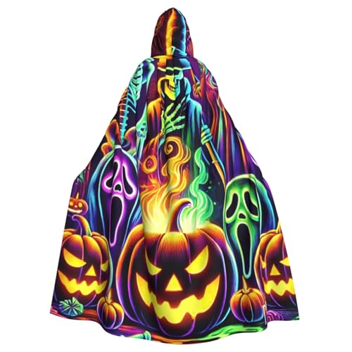 Neon-Witches-Skeletons-Halloween-Hexen-Kapuzenumhang für Erwachsene, Halloween-Kostüm, Kapuzenumhang Neon-Witches-Skeletons-Halloween-Hexen-Kapuzenumhang für Erwachsene, Halloween-Kostüm, Kapuzenumhang von Vortithora