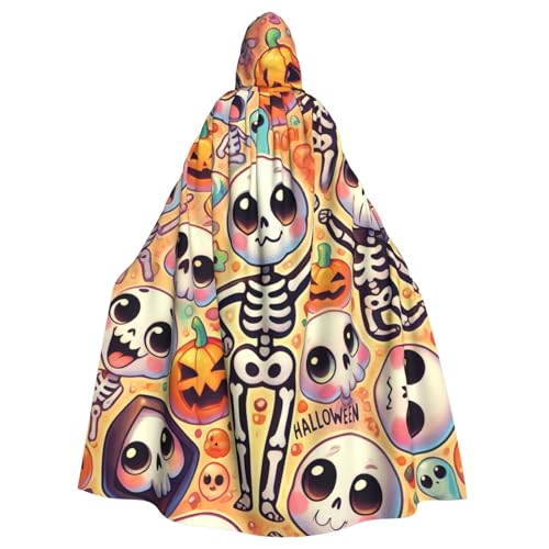 Niedlicher Halloween-Skeletons Hexen-Kapuzenumhang für Erwachsene, Halloween-Kostüm, Kapuzenumhang Niedlicher Halloween-Skeletons Hexen-Kapuzenumhang für Erwachsene, Halloween-Kostüm, Kapuzenumhang von Vortithora