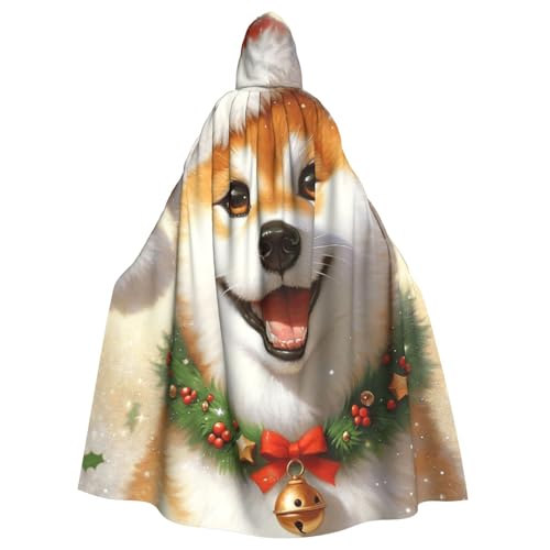 Niedlicher Shiba-Inu-Xmas-Hut Hexen-Kapuzenumhang für Erwachsene, Halloween-Kostüm, Kapuzenumhang Niedlicher Shiba-Inu-Xmas-Hut Hexen-Kapuzenumhang für Erwachsene, Halloween-Kostüm, Kapuzenumhang von Vortithora