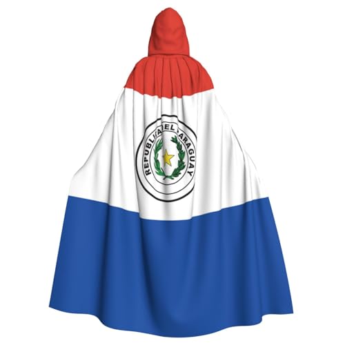 Paraguay-Flagge, Hexen-Kapuzenumhang für Erwachsene, Halloween-Kostüm, Kapuzenumhang Paraguay-Flagge, Hexen-Kapuzenumhang für Erwachsene, Halloween-Kostüm, Kapuzenumhang von Vortithora