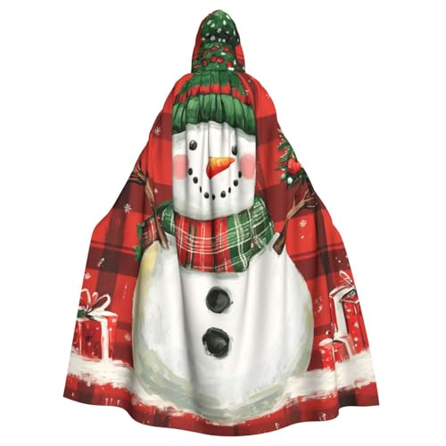 Schneemann-Glocken-Weihnachtsbäume Hexen-Kapuzenumhang für Erwachsene, Halloween-Kostüm, Kapuzenumhang Schneemann-Glocken-Weihnachtsbäume Hexen-Kapuzenumhang für Erwachsene, Halloween-Kostüm, Kapuzenumhang von Vortithora