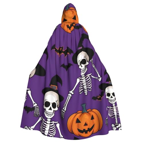 Skelett-Wiches-Halloween-Hexen-Kapuzenumhang für Erwachsene, Halloween-Kostüm, Kapuzenumhang Skelett-Wiches-Halloween-Hexen-Kapuzenumhang für Erwachsene, Halloween-Kostüm, Kapuzenumhang von Vortithora