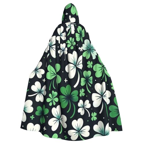 St-Patricks-Shamrock Hexen-Kapuzenumhang für Erwachsene, Halloween-Kostüm, Kapuzenumhang St-Patricks-Shamrock Hexen-Kapuzenumhang für Erwachsene, Halloween-Kostüm, Kapuzenumhang von Vortithora