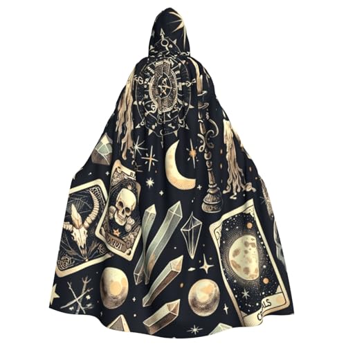 Tarot-Cards-Vintage-Halloween-Hexen-Kapuzenumhang für Erwachsene, Halloween-Kostüm, Kapuzenumhang Tarot-Cards-Vintage-Halloween-Hexen-Kapuzenumhang für Erwachsene, Halloween-Kostüm, Kapuzenumhang von Vortithora