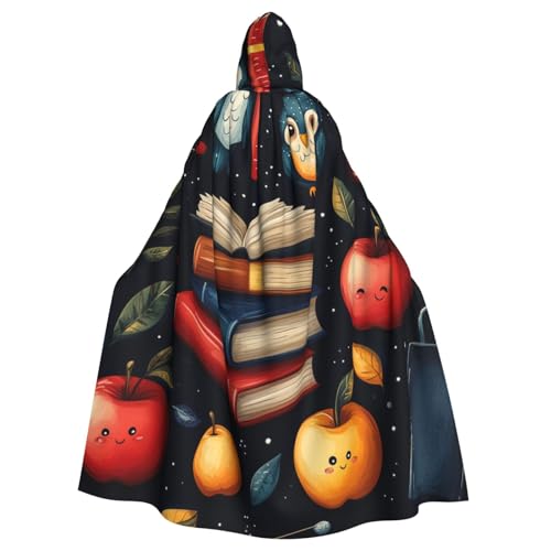 Teacher-Pen-Book Hexen-Kapuzenumhang für Erwachsene, Halloween-Kostüm, Kapuzenumhang von Vortithora