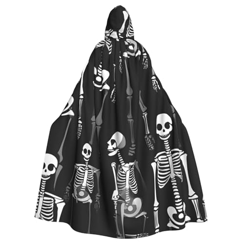 Toten-Skeletons-Muster Hexen-Kapuzenumhang für Erwachsene, Halloween-Kostüm, Kapuzenumhang Toten-Skeletons-Muster Hexen-Kapuzenumhang für Erwachsene, Halloween-Kostüm, Kapuzenumhang von Vortithora