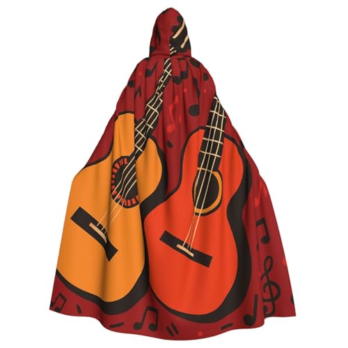 Vintage-Musik-Gitarre, Erwachsenen-Hexen-Kapuzenumhang, Halloween-Kostüm, Kapuzenumhang Vintage-Musik-Gitarre, Erwachsenen-Hexen-Kapuzenumhang, Halloween-Kostüm, Kapuzenumhang von Vortithora