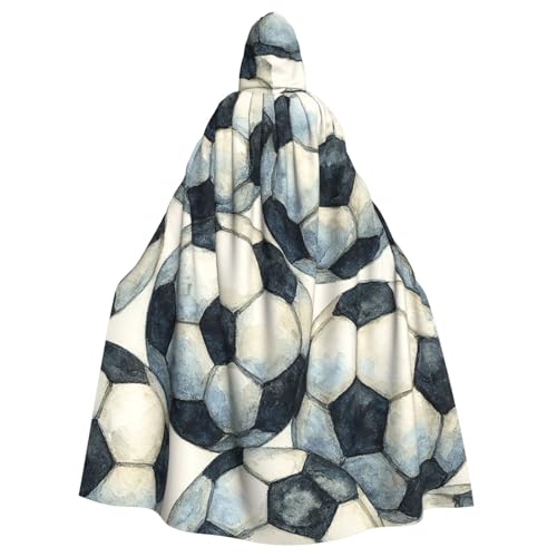 Wasserfarben-Fußball-Hexen-Kapuzenumhang für Erwachsene, Halloween-Kostüm, Kapuzenumhang Wasserfarben-Fußball-Hexen-Kapuzenumhang für Erwachsene, Halloween-Kostüm, Kapuzenumhang von Vortithora