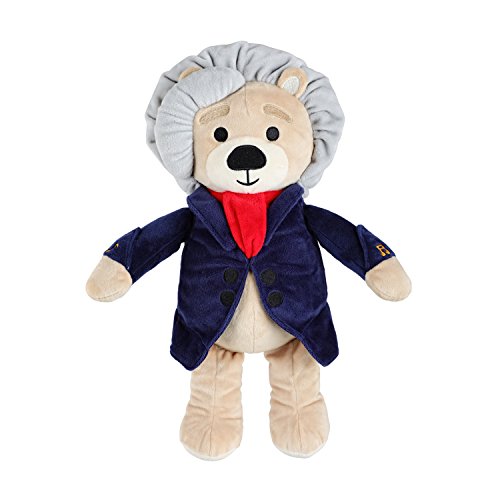 Vosego Ludwig Van Beethoven Musik Teddybär Plüschtier, 40 Min. Klassische Musik, 38 cm Großes Kuscheltier Mit Beruhigender Entspannungsmusik, Baby Geschenk Spielzeug Stofftier von Vosego