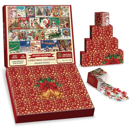 2024 Christmas, 1000 Teile, Puzzle, Weihnachtsland-Puzzle, Puzzle für Christmas, perfekt für Freunde und Familien 2024 Christmas, 1000 Teile, Puzzle, Weihnachtsland-Puzzle, Puzzle für Christmas, perfekt für Freunde und Familien von Vriusi