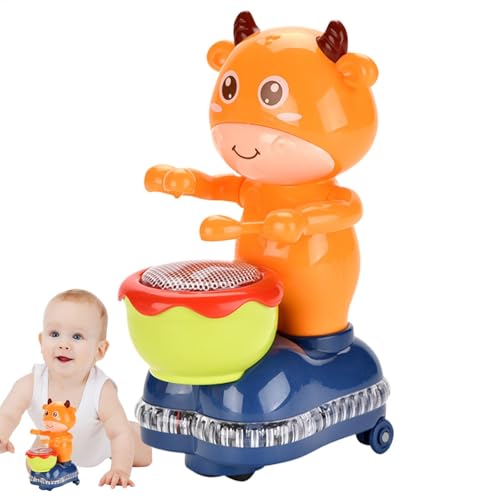 Cow Drumming Toy, Animated Cow Toy, Interactive Music Drumming Toy, Learn to Crawl Toy with Sound and Light, Fun Educational Toy for Kids, Holiday Birthday for Cow Drumming Toy, Animated Cow Toy, Interactive Music Drumming Toy, Learn to Crawl Toy with Sound and Light, Fun Educational Toy for Kids, Holiday Birthday for von Vriusi