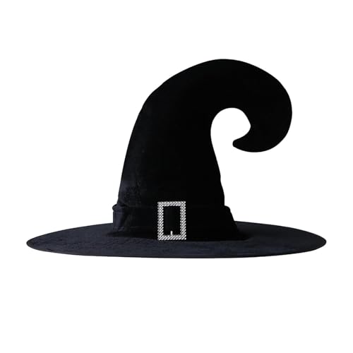 Vriusi Black Witches Hat, Halloween Black Pointed Hat, Foldable Halloween Witch Hat, Halloween Witch Hat With Angled Corners, Pointed Black Hat With Silver Buckle, Holiday Masquerade Costume Props Vriusi Black Witches Hat, Halloween Black Pointed Hat, Foldable Halloween Witch Hat, Halloween Witch Hat With Angled Corners, Pointed Black Hat With Silver Buckle, Holiday Masquerade Costume Props von Vriusi