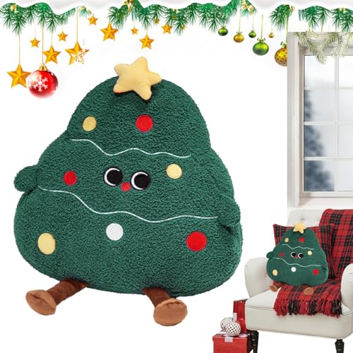 Vriusi Dekorative Feiertagskissen, Weihnachts-Plüsch- , Wurfkissen für Flur, Weihnachtsbettkissen, Weihnachts-Sofa-Dekoration, weihnachtliches Couchkissen, gefüllte Feiertagsdekorationen von Vriusi