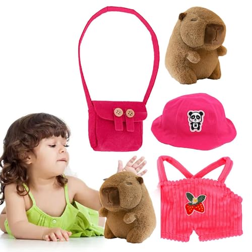 Vriusi Dress Up Capybara, Soft Stuffed Animal Doll, 25 cm Funny Capybara Stuffed Animal Plush Toy, Home Decoration for Living Room, Bedroom, Study, Cute Capybara Plush Toy Vriusi Dress Up Capybara, Soft Stuffed Animal Doll, 25 cm Funny Capybara Stuffed Animal Plush Toy, Home Decoration for Living Room, Bedroom, Study, Cute Capybara Plush Toy von Vriusi