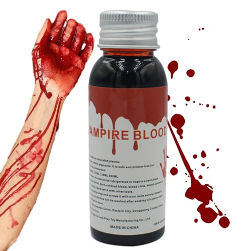 Vriusi Kunstblut Vampirblut Schminke mit Kunstblut Halloween 100ml Kunstblut Kunstblut Waschbare Kunstblut Malerei Bühne Blut für Kostüm Vriusi Kunstblut Vampirblut Schminke mit Kunstblut Halloween 100ml Kunstblut Kunstblut Waschbare Kunstblut Malerei Bühne Blut für Kostüm von Vriusi