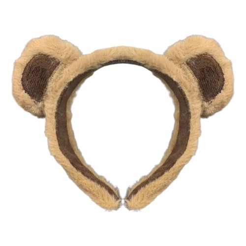 Vriusi Niedliches Plüsch-Bär-Ohren-Haarband, Gesichtswaschband, Fuzzy Makeup Headband, super niedliches Cartoon-Gesicht, Wash Hairpin, niedlich, weich, für Cosplay, Weihnachts-Make-up, Gesichtskostüm Vriusi Niedliches Plüsch-Bär-Ohren-Haarband, Gesichtswaschband, Fuzzy Makeup Headband, super niedliches Cartoon-Gesicht, Wash Hairpin, niedlich, weich, für Cosplay, Weihnachts-Make-up, Gesichtskostüm von Vriusi