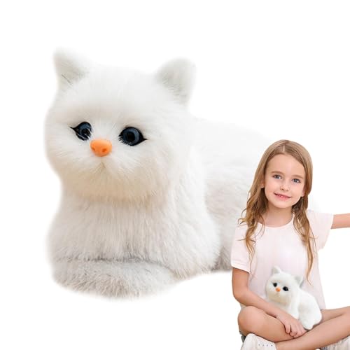 Vriusi Plüschkatze, Plüsch, 18 cm, Miniatur-Katzenfiguren, Sammlerstück, Katzenpuppe mit niedlichen Miaugeräuschen für Kinder, , Mädchen, Kleinkinder, Kinder von Vriusi