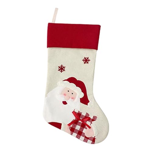 Vriusi Weihnachtsstrümpfe, süße Feiertagsstrümpfe, neue Elchtasche, kreative Weihnachtsdekoration Anhänger, Weihnachtsstrumpf für Kamin und Dekoration von Vriusi