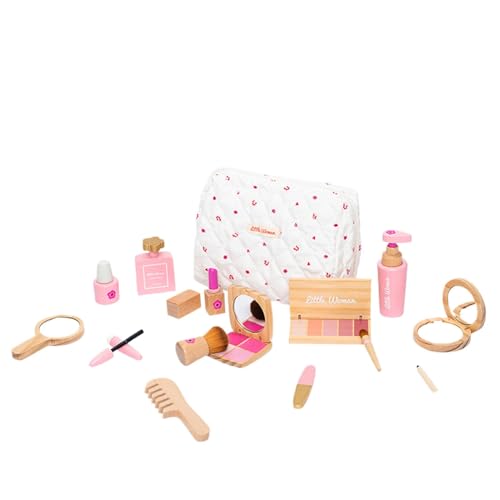 Wooden Makeup Toy Set, Early Educational Fake Makeup Toy, Makeup Kit Play Set for Toddler, Pretend Play Makeup Kit for Girls 3+ Year Old, Perfect for Fun and Educational Christmas and Birthday von Vriusi