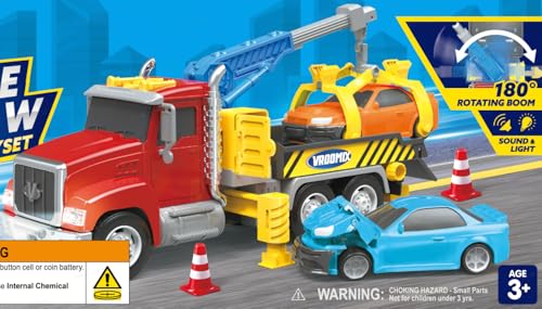 VROOMIX 3-in-1 Abschleppwagen Spielzeug ab 3 Jahre Junge, Baufahrzeug Bagger Spielzeug, Lichter und Geräusche, Geschenkspielzeug für Jungen ab 3 Jahren VROOMIX 3-in-1 Abschleppwagen Spielzeug ab 3 Jahre Junge, Baufahrzeug Bagger Spielzeug, Lichter und Geräusche, Geschenkspielzeug für Jungen ab 3 Jahren von Vroomix