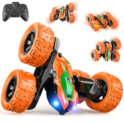 Ferngesteuertes Auto Spielzeug ab 3 4 5 6 7 8 9 Jahre Jungen Mädchen, 4WD RC Auto 360° Flip RC Drift Car Aufladbarer Kinderspielzeug, Outdoor Indoor Spiele für Kinder Weihnachten Geburtstags Geschenk von Vrxeqi