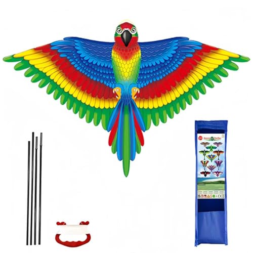 Kinder Papagei Drachen Flugdrachen für Kinder und Erwachsene, 53x38Inch Drachenset Leichtwind Flugdrachen Einleiner Flugdrachen Freien Beach Drachen mit Drachenschnur und Langem Schwanz Kinder Papagei Drachen Flugdrachen für Kinder und Erwachsene, 53x38Inch Drachenset Leichtwind Flugdrachen Einleiner Flugdrachen Freien Beach Drachen mit Drachenschnur und Langem Schwanz von Vspek