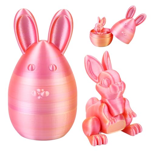 3D Gedrucktes Kaninchenei Geheimnisvolle Kaninchen,Beweglicher Realistische Hase Figuren KristallKaninchen Überraschungshase Im Ei für Geschenke Ostern Schreibtisch Dekoration Heimdekoration,Gold Rosa 3D Gedrucktes Kaninchenei Geheimnisvolle Kaninchen,Beweglicher Realistische Hase Figuren KristallKaninchen Überraschungshase Im Ei für Geschenke Ostern Schreibtisch Dekoration Heimdekoration,Gold Rosa von Vspek