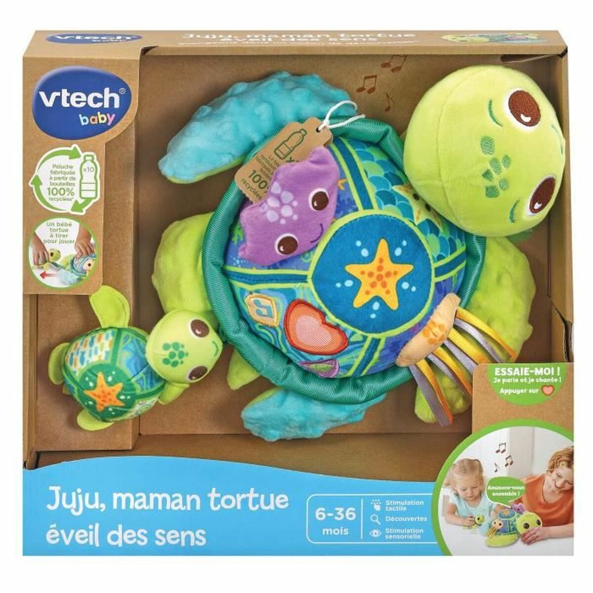 Plüschtier Vtech Baby Juju, Mother Turtle + 6 Monate Recycelter Musikalisch Plüschtier Vtech Baby Juju, Mother Turtle + 6 Monate Recycelter Musikalisch von Vtech Baby