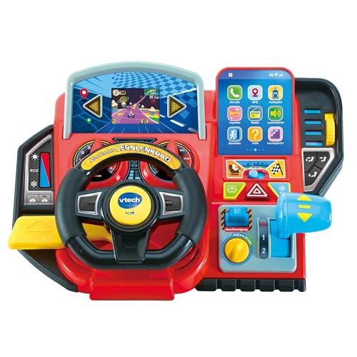 Vtech Abenteuer Lernlenkrad – Interaktives Lenkrad mit LCD-Farbbildschirm, 3 Spielmodi, zahlreichen Lerninhalten und 23 Melodien – Für Kinder von 3-7 Jahren von Vtech