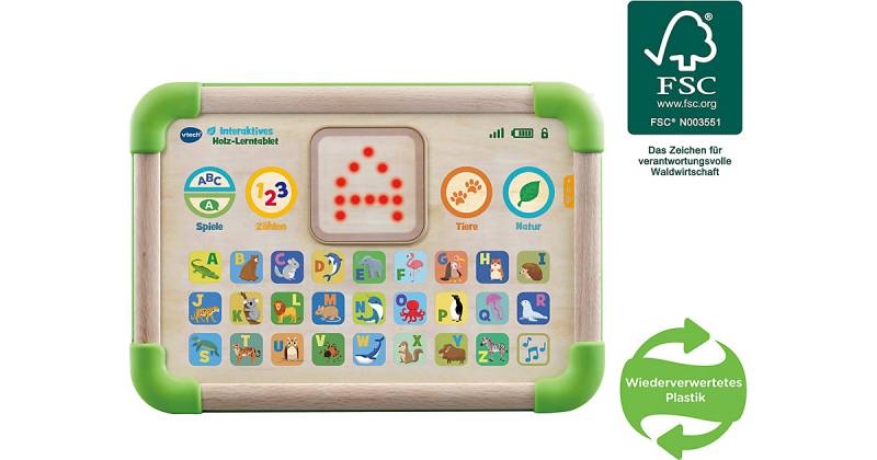 Interaktives Holz-Lerntablet mehrfarbig von Vtech