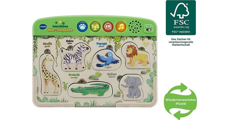 Interaktives Holz-Tierpuzzle, 6 Teile von Vtech