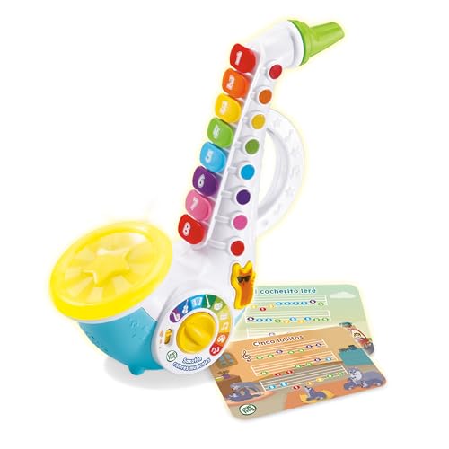 Leapfrog VTech Saxophon, Musikinstrument für Kinder, interaktives Saxophon mit 4 Liedern, Musikspielzeug, Geschenk für Kinder ab 18 Monaten, ESP-Version Leapfrog VTech Saxophon, Musikinstrument für Kinder, interaktives Saxophon mit 4 Liedern, Musikspielzeug, Geschenk für Kinder ab 18 Monaten, ESP-Version von Vtech