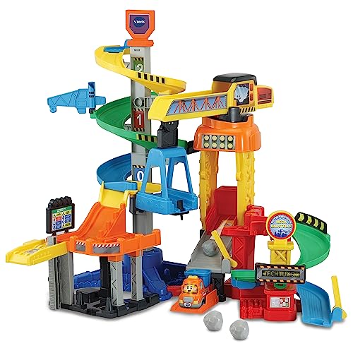 VTech Tut Tut Baby Flitzer - Mega Baustelle – Interaktives Spielset mit beweglichen Elementen, Melodien und Liedern und Tut Tut Baby Flitzer Kipplaster – Für Kinder von 1-5 Jahren von Vtech