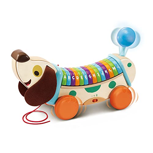VTech - Mein Hund ABC interaktiv, musikalisches Ziehspielzeug, interaktiver Hund, teilweise aus Holz, Lernspiel Alphabet, lustiges Geschenk für Babys, Jungen und Mädchen, ab 1 Jahr – Inhalt auf VTech - Mein Hund ABC interaktiv, musikalisches Ziehspielzeug, interaktiver Hund, teilweise aus Holz, Lernspiel Alphabet, lustiges Geschenk für Babys, Jungen und Mädchen, ab 1 Jahr – Inhalt auf von Vtech