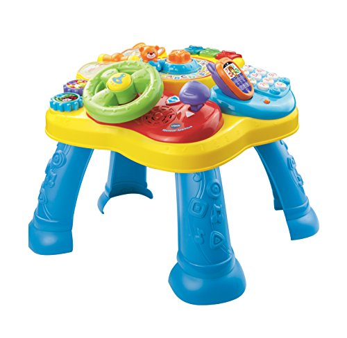 VTech Baby Abenteuer Spieltisch – Bunter Babyspieltisch mit 6 Spielfeldern und interaktiven Elementen – Farben, Zahlen, Tiere, Musik und Formen spielerisch lernen – Für Kinder von 12-36 Monaten von Vtech