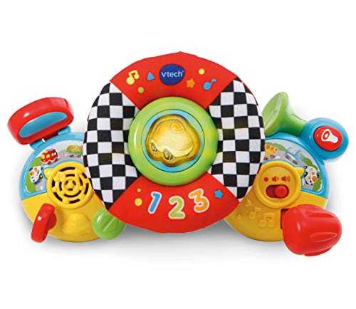VTech 80-192522 TUT Kinderwagen-Lenkrad-Langhantel-Spielzeug mit Klemmstreifen, Fahrsimulator, Lehrt Neue Wörter und Verkehrssicherheit, Sortiert, única VTech 80-192522 TUT Kinderwagen-Lenkrad-Langhantel-Spielzeug mit Klemmstreifen, Fahrsimulator, Lehrt Neue Wörter und Verkehrssicherheit, Sortiert, única von Vtech