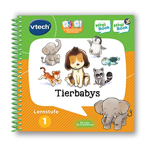 VTech 80-480004 Lernstufe 1 - Tierbabys MagiBook Lernbücher, Mehrfarbig von Vtech